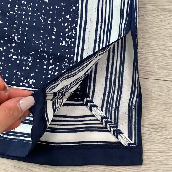 Vince Navy Silk Scarf Print Tank Top - Picture 6 of 11